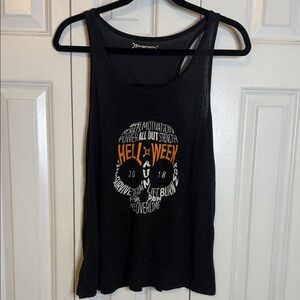2018 Orangetheory Black and Orange Hell Week Tank Top
